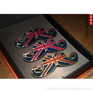 UK Flag Mustache Lapel Pin/Metal Pin Badge/High Quality Metal Pin